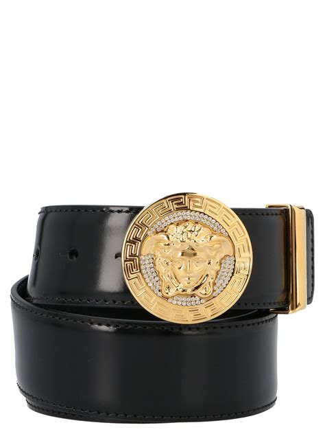 versace black leather belt|versace belt black and white.